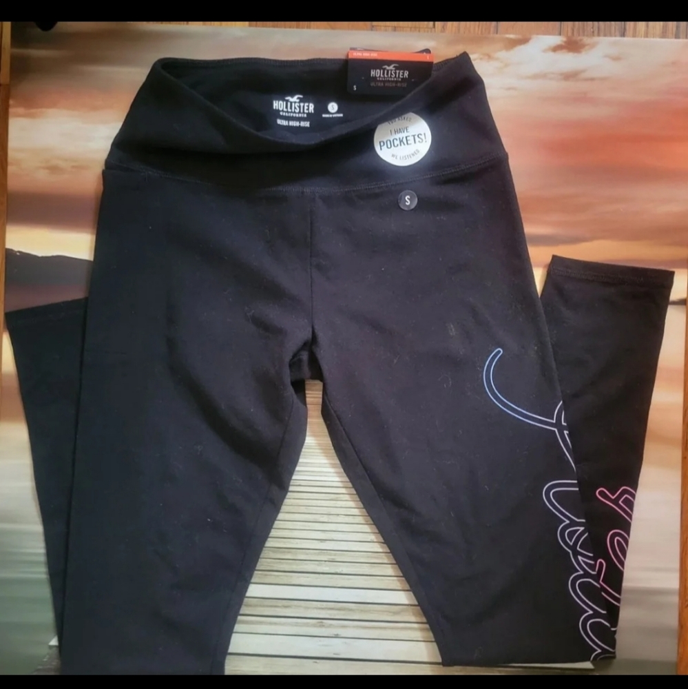 HOLLISTER LEGGINGS pink/purple/black